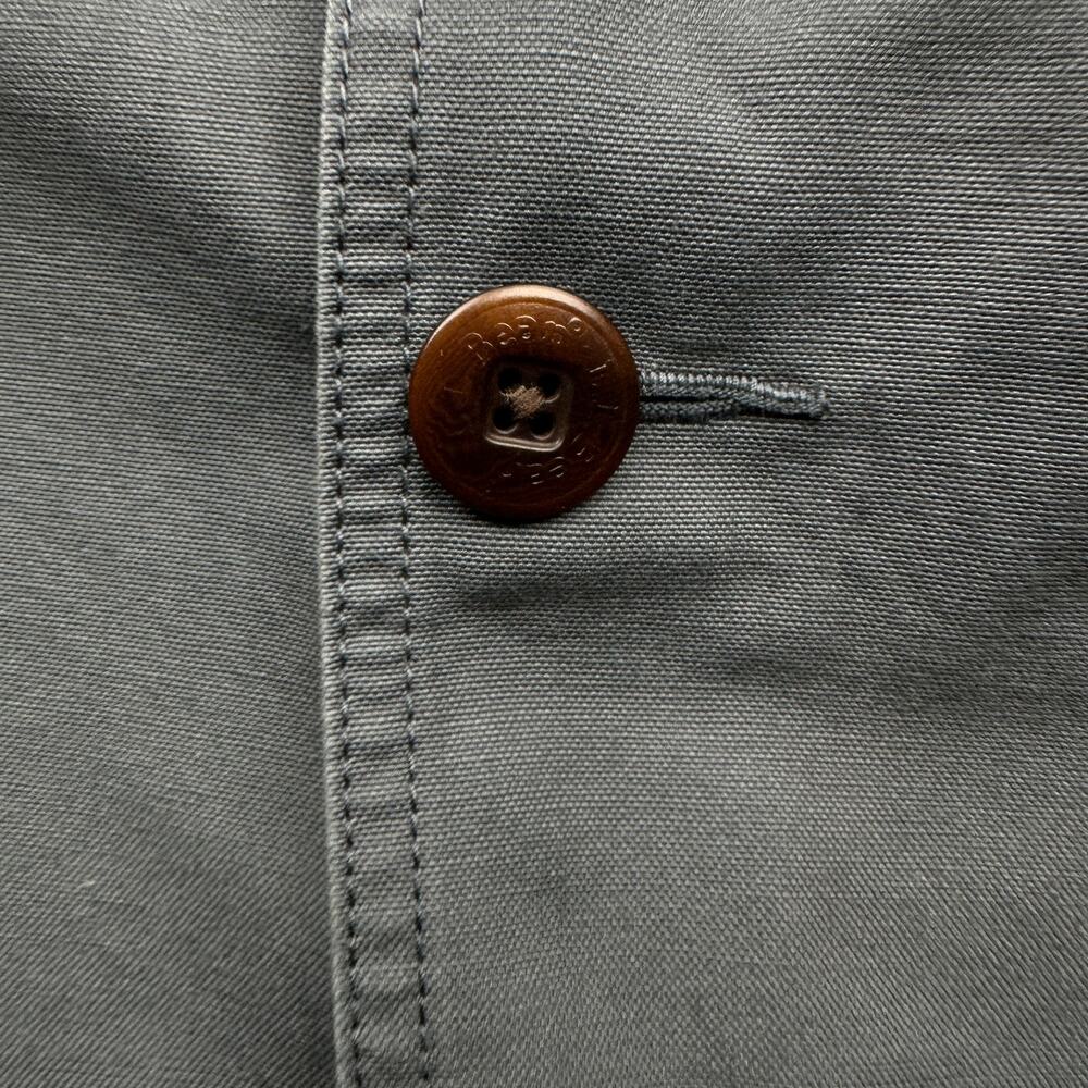 L.L. Bean Gray Military Field Jacket with Brown Collar - Picture 7 of 14